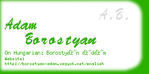 adam borostyan business card